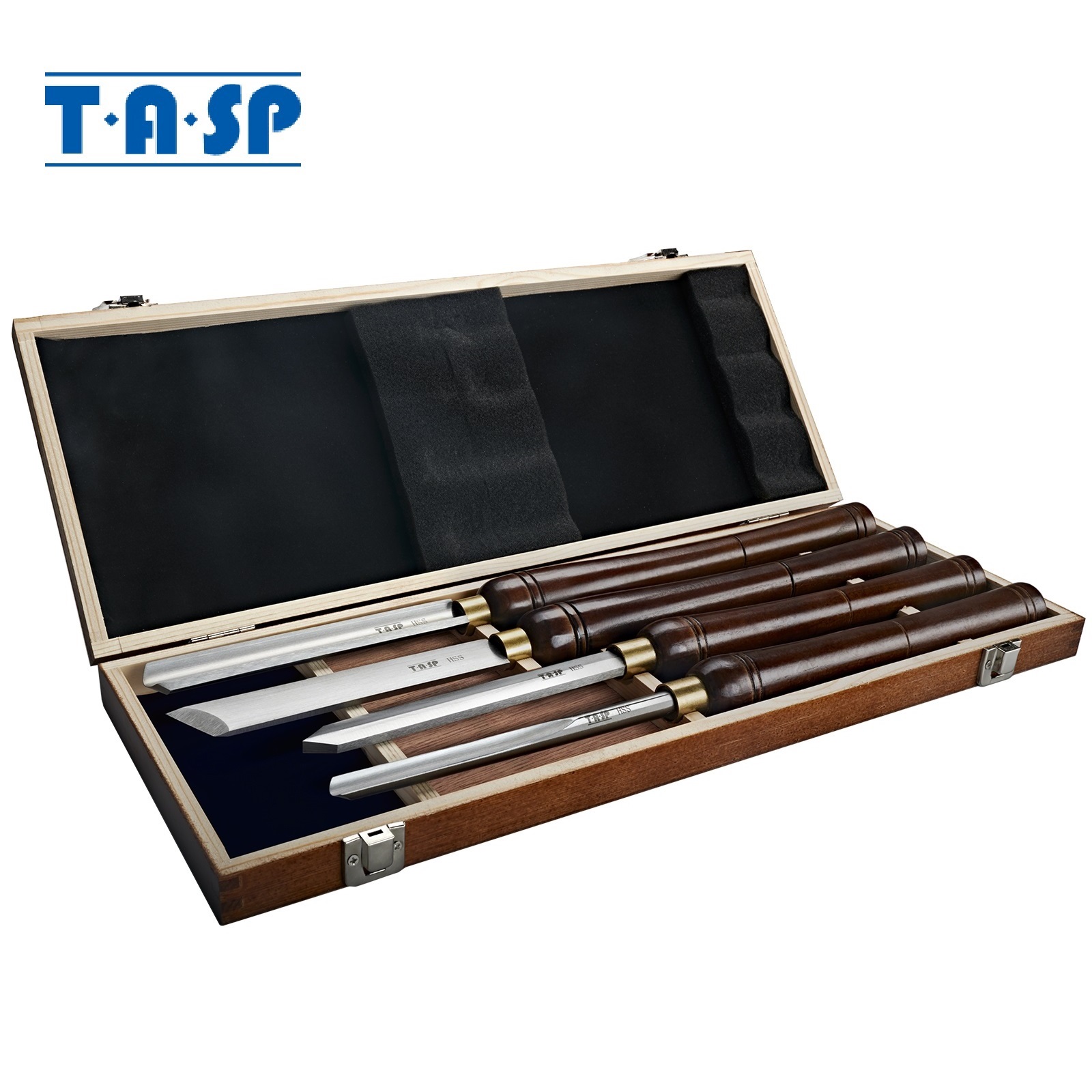 Skew Chisel Wood - TASP Ensemble de 4 ciseaux à