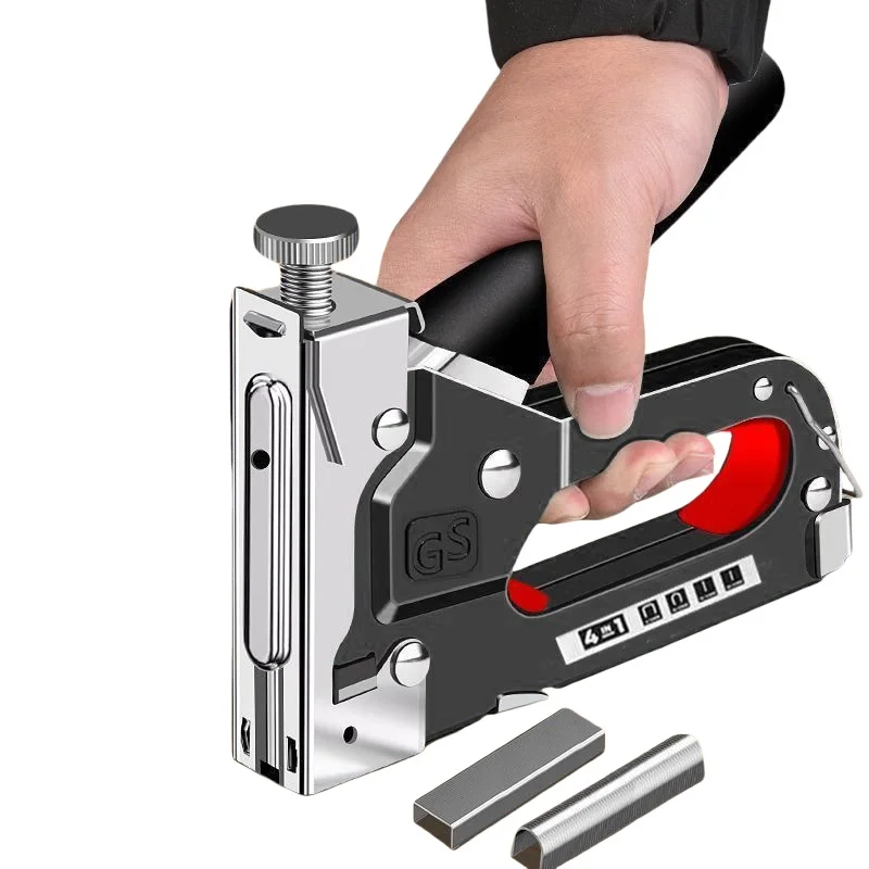 Woodworking Ebook - Pistolet à clous manuel 4-en-1, agrafeuse