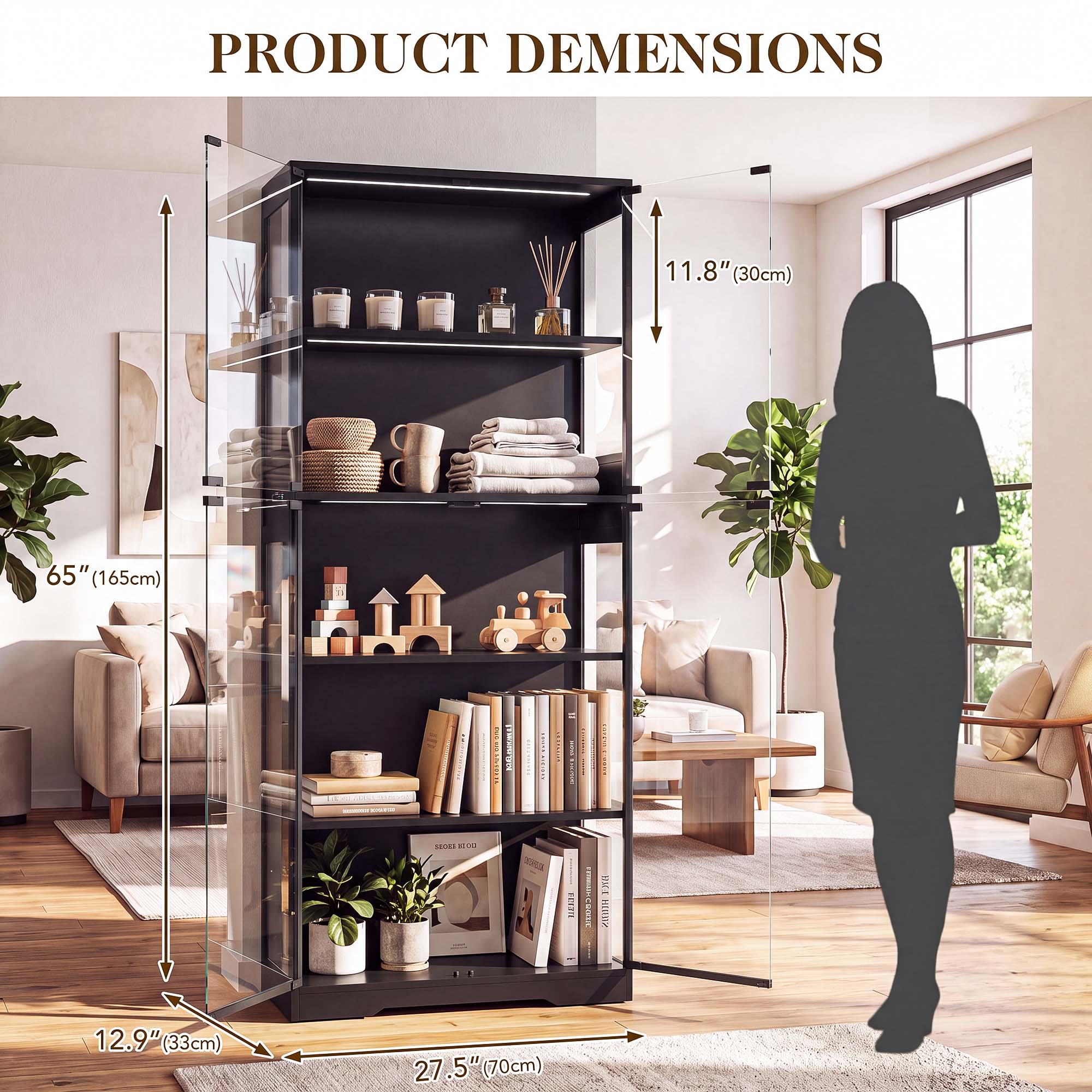 TCGBKAF Vitrine à 5 niveaux av - Woodworking Veneer avis et prix
