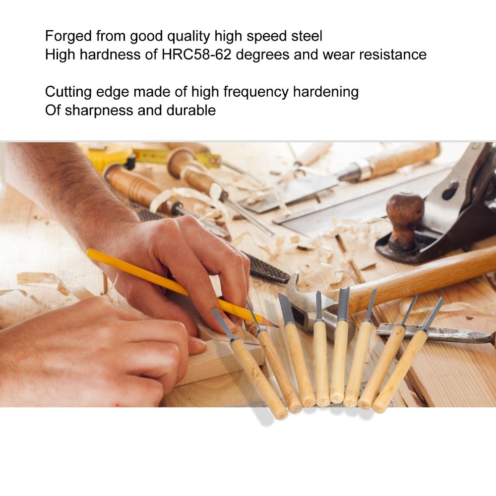 8 pièces de ciseaux à bois en  - Skew Chisel Wood avis et prix