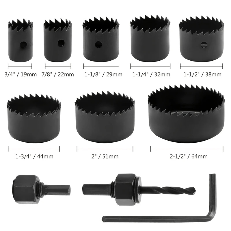 Kit de 8 scies-cloches pour le - Woodworking Drills avis et prix
