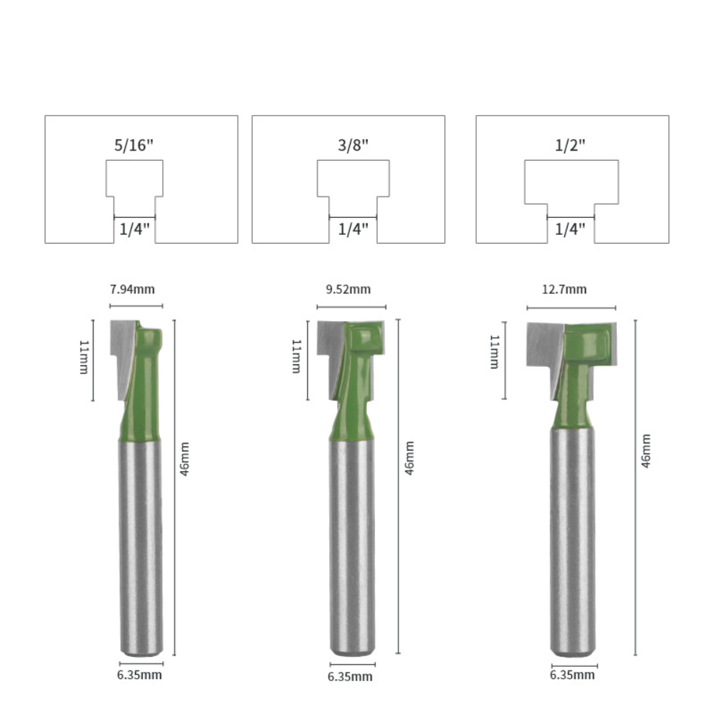 Jeu de fraises à rainurer 6 mm - Router Bits For Woodworking avis et prix