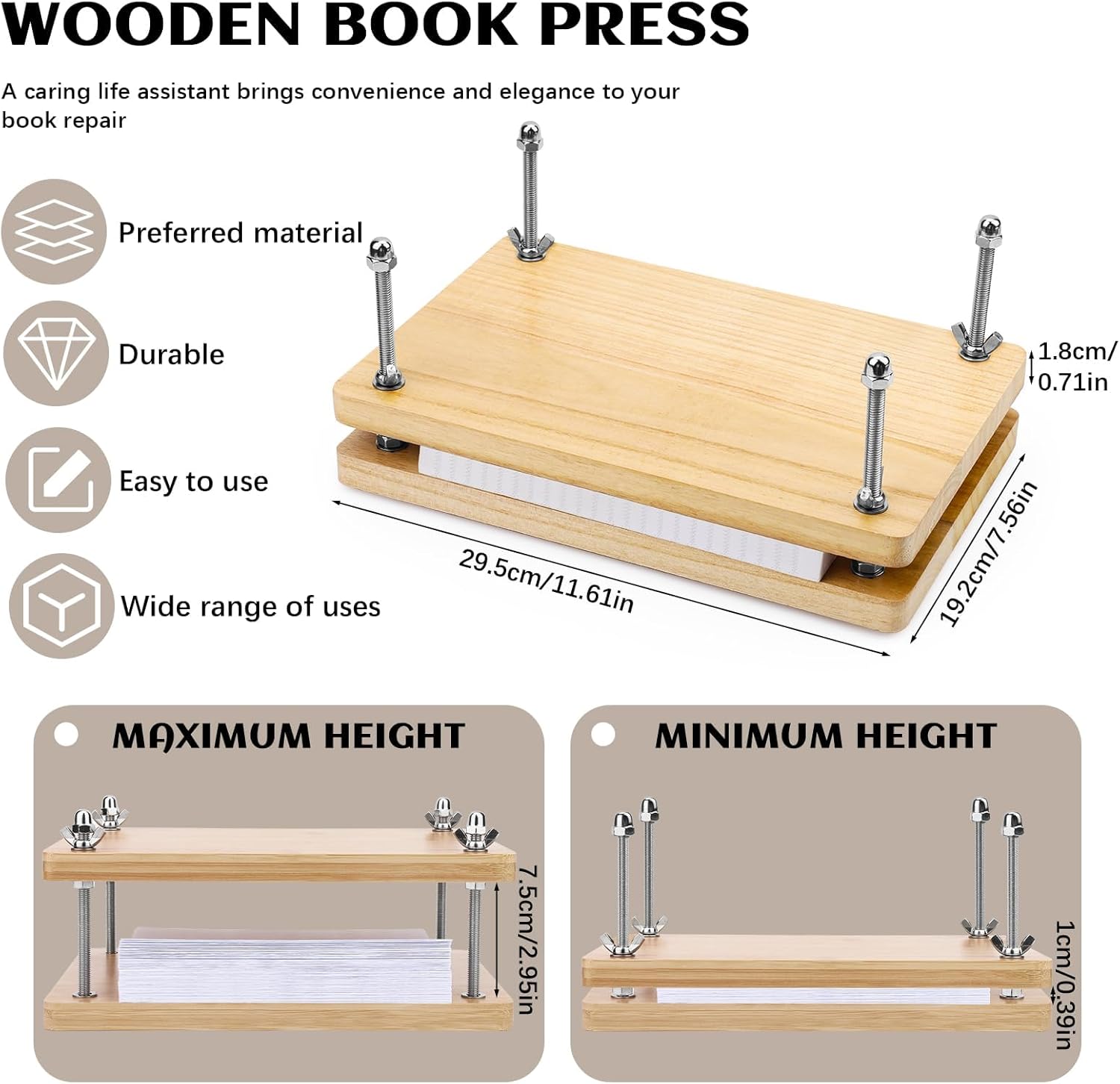 Presse à livres en bois, outil - Woodworking Book avis et prix